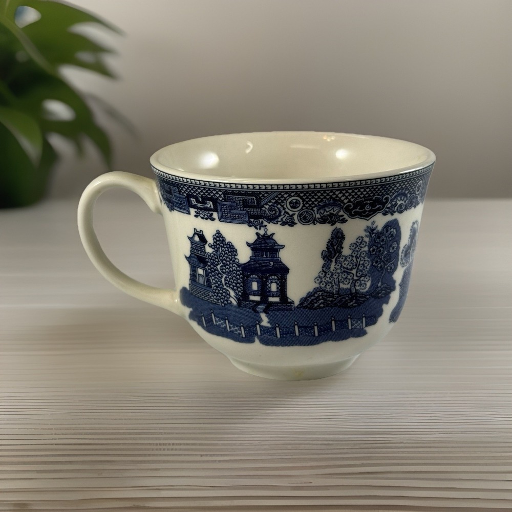 Johnson Bros Antique Blue Willow Cup Cottagecore Collectible
